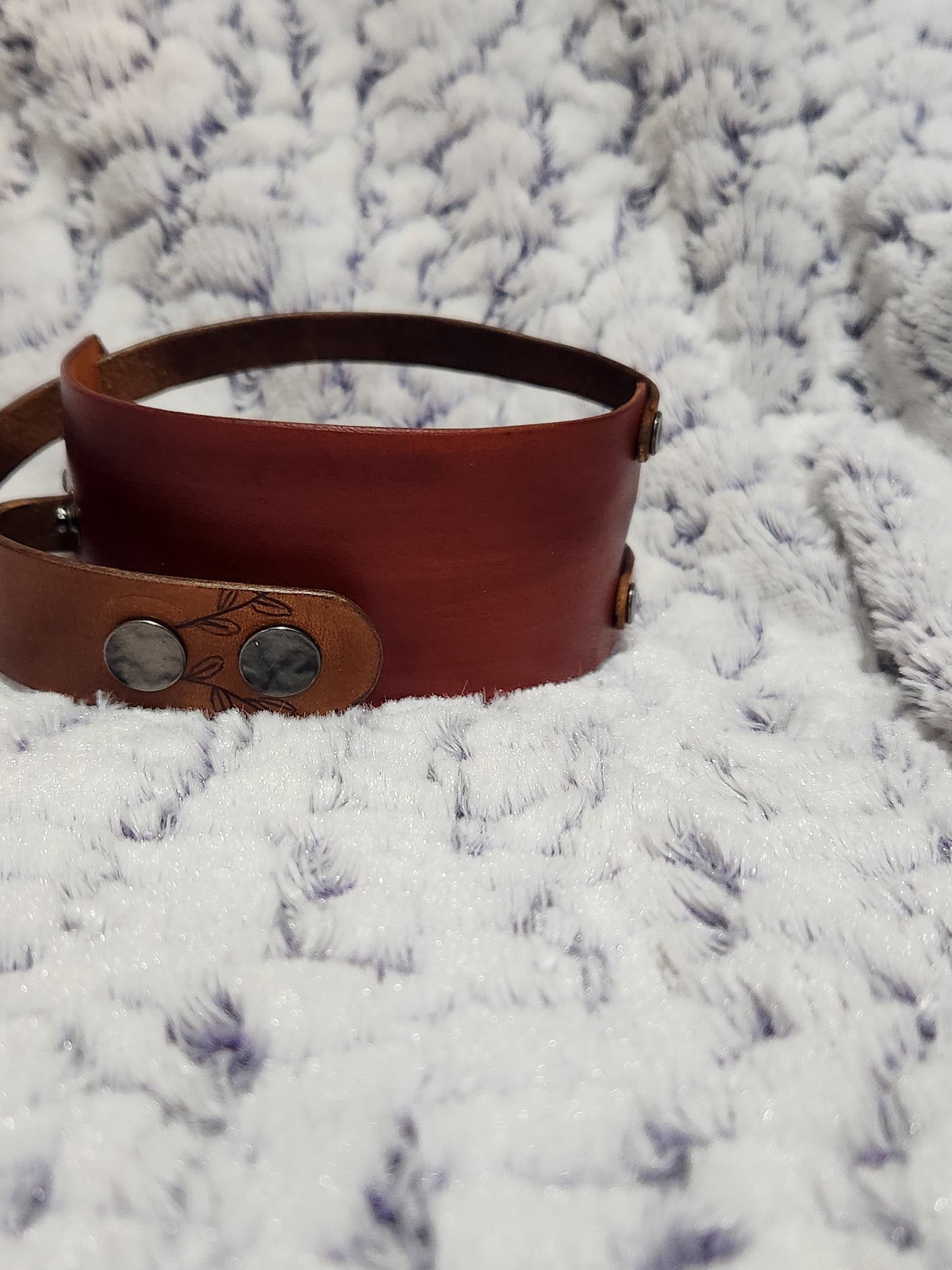 Handcrafted Wide Leather Cuff Bracelet
