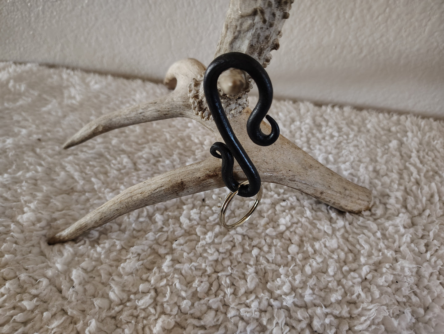 Hand-Forged Blacksmith S-Hook Keychain