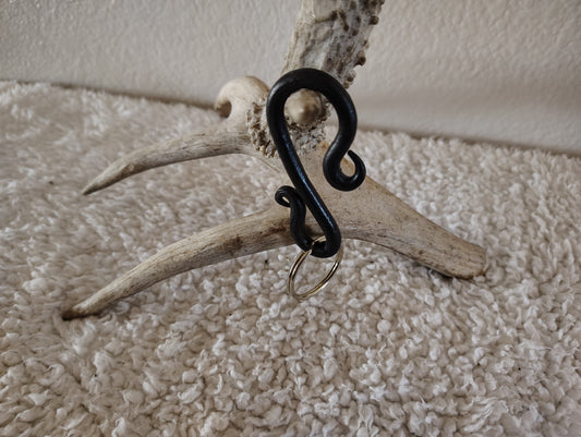 Hand-Forged Blacksmith S-Hook Keychain